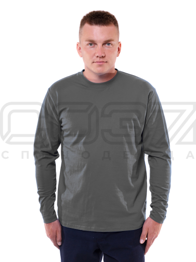 Футболка с длинным рукавом цв.серый тк.кулирка 1