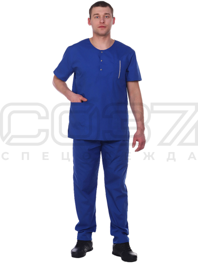 Костюм медицинский мужской АР60 цв. василёк-1